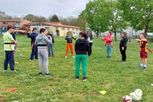 I ragazzi speciali dell’associazione Rugby Oriolo in campo