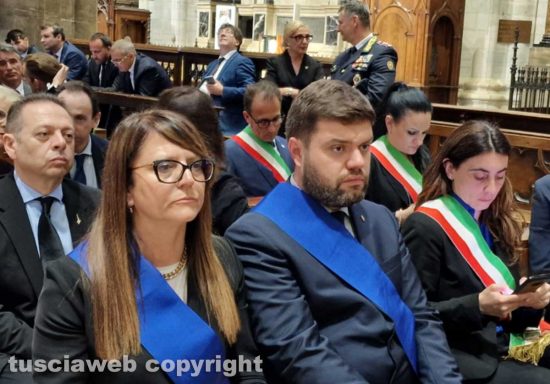 Milano - Il funerale di Silvio Berlusconi al duomo - Il presidente della provincia di Viterbo Alessandro Romoli