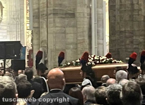 Milano - Il feretro di Silvio Berlusconi