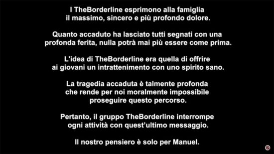 I TheBorderline chiudono i loro canali dopo l'incidente