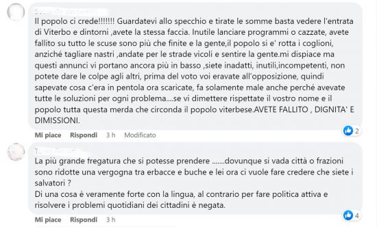 I commenti sotto il post della sindaca Frontini che lancia l'incontro a un anno dalla vittoria elettorale