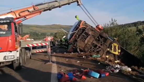 L'incidente sull'A16 Napoli-Canosa