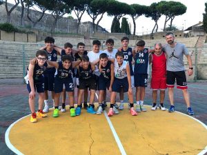 Una delle suqadre che ha partecipato alla competizione organizzata dal Basket Pegaso Tarquinia