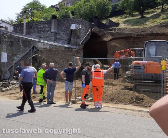 Montefiascone - Crollo in via Oreste Borghesi