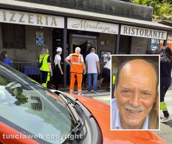 Montefiascone - Crollo in via Bandita - Nel riquadro: Paolo Morincasa