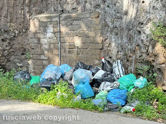 Viterbo - Una discarichetta nei pressi delle mura vicino al Pilastro