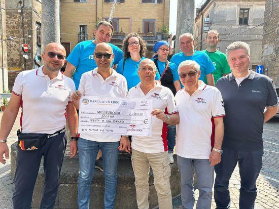 Blera - L'associazione Sardegna in Tuscia dona mille euro in beneficienza