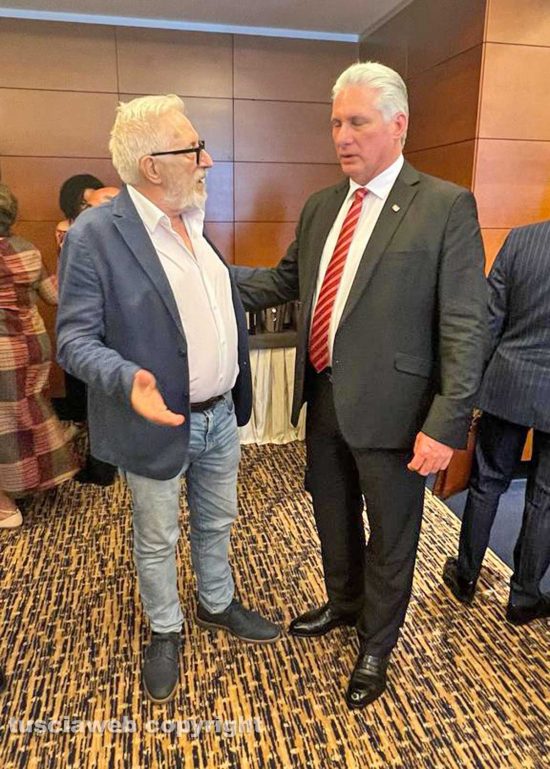 Il presidente cubano Miguel Díaz-Canel Bermúdez e Carlo Rovelli
