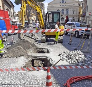 Viterbo - Lavori a piazza del Teatro
