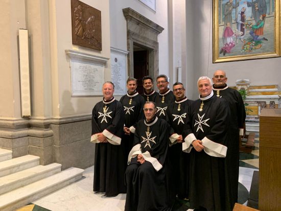 Viterbo - Una delegazione dei cavalieri di Malta alla celebrazione del Corpus domini