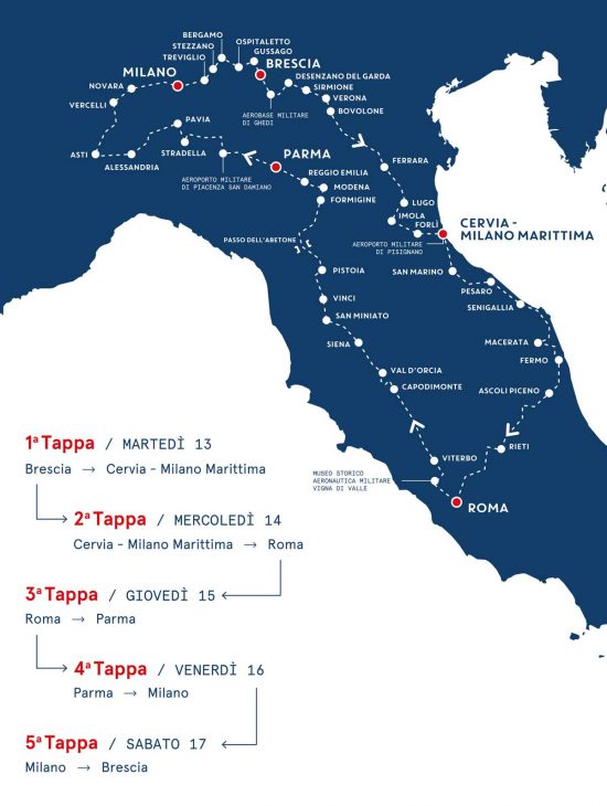 Motori - Il percorso della Mille miglia 2023