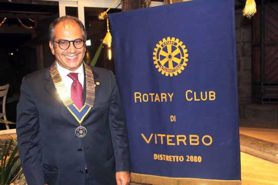 Viterbo - Cerimonia Rotary club, il presidente Angelo Landi