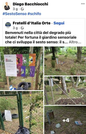 Orte - Il post su Fb pubblicato da FdI