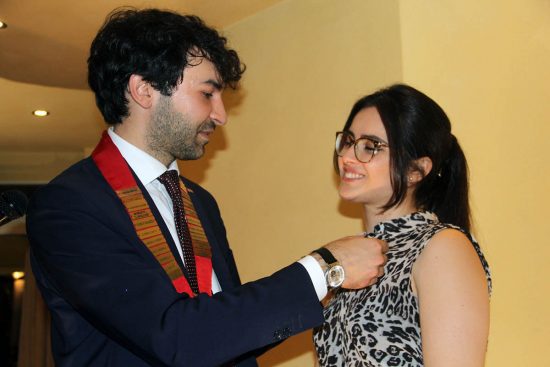 Viterbo - Cerimonia Rotary club, la socia Valentini 