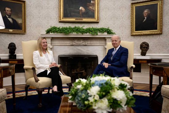 Giorgia Meloni e Joe Biden