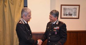 Viterbo - Il comandante della Legione Carabinieri Lazio Antonio De Vita al comando provinciale