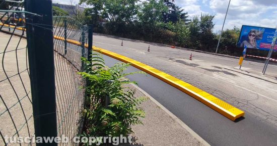 Viterbo - I lavori per la pista ciclabile al Riello