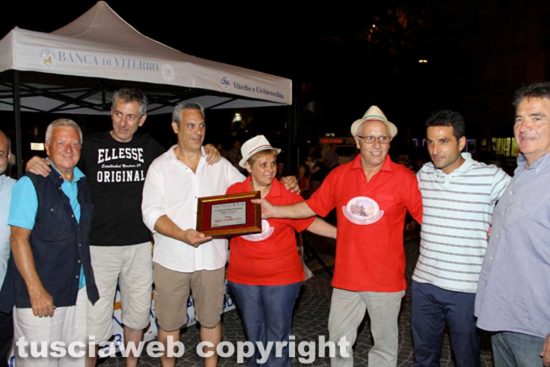 Viterbo - Il Festival della porchetta 2015 - La premiazione di Filomena Spera e Luigi Graziotti
