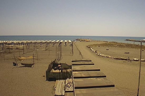 Montalto di Castro - La webcam alla foce del fiume Fiora