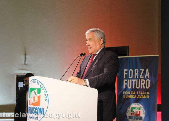 Roma - Antonio Tajani al consiglio nazionale di Forza Italia