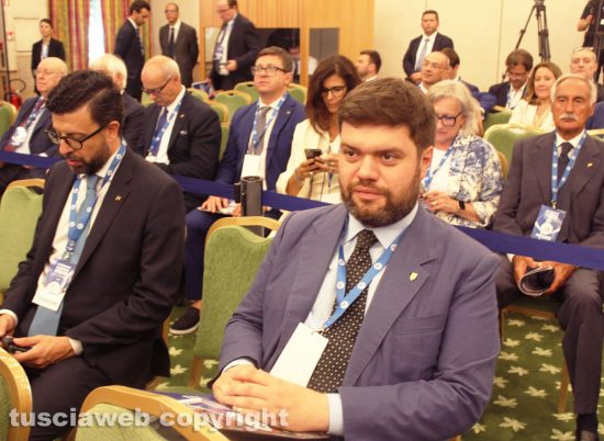 Roma - Il presidente della provincia di Viterbo Alessandro Romoli e il segretario provinciale di FI Andrea Di Sorte al consiglio nazionale di Forza Italia