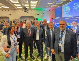 Roma - Francesco Battistoni insieme ad Antonio Tajani e altri politici di Forza Italia