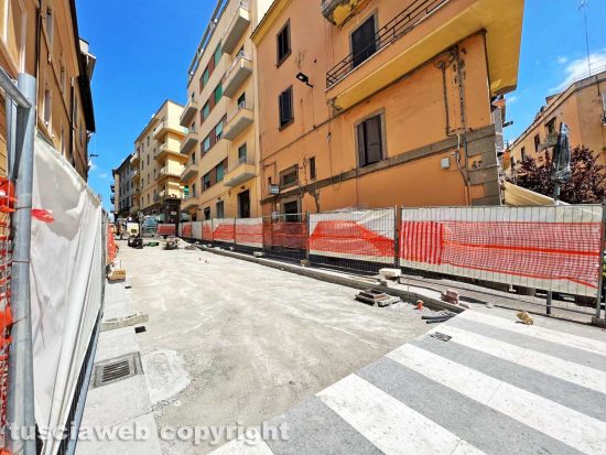 Viterbo - I lavori in via Matteotti