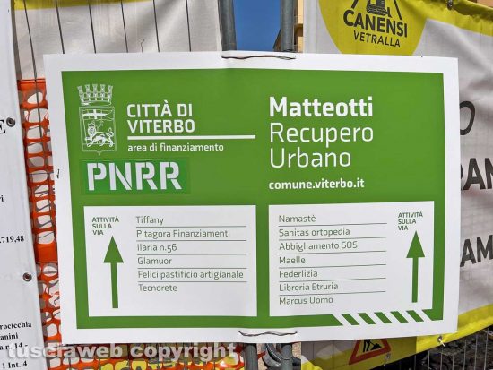 Viterbo - I lavori in via Matteotti