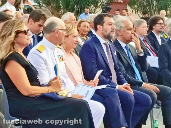 Giorgia Meloni e Matteo Salvini a Civitavecchia
