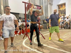 Viterbo - Prove di recupero di portata dei Facchini di Santa Rosa