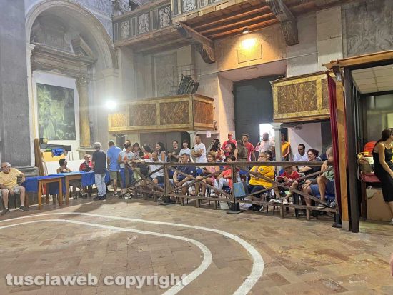 Viterbo - Prove di recupero di portata della macchina di Santa Rosa