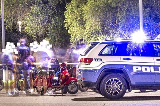 Viterbo - Controlli polizia a Santa Barbara