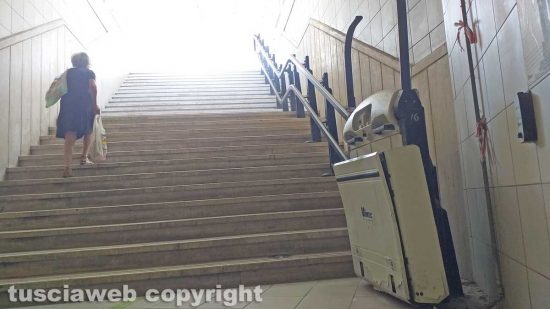 Il sottopasso della stazione ferroviaria di Civitavecchia