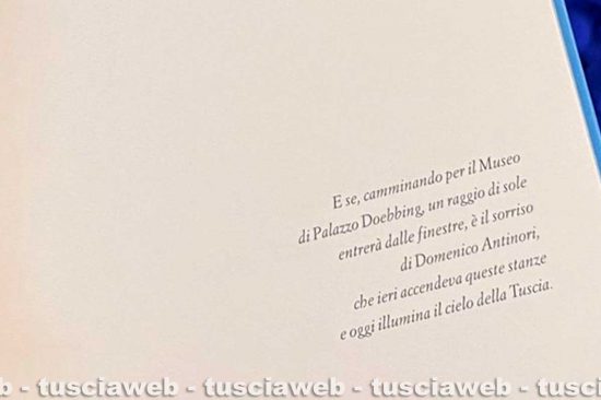 La dedica per Domenico Antinori sulla guida turistica del palazzo Doebbing