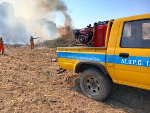 Due incendi a Tarquinia - L'Aeopc in azione