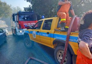 I vigili del fuoco e l'Aeopc Tarquinia
