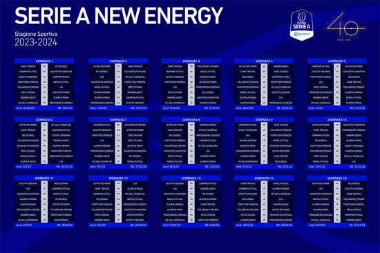 Sport - Calcio a cinque - Il calendario della serie A 2023-2024