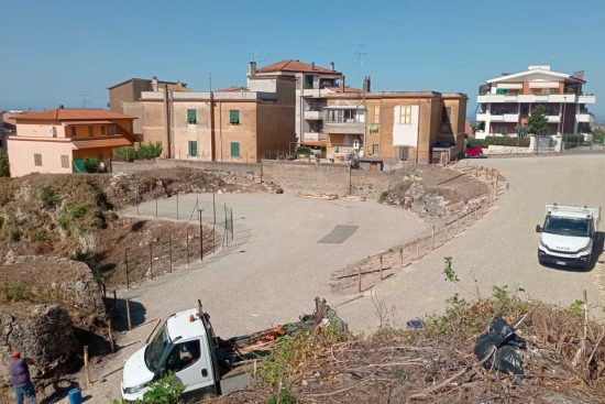 Tarquinia - Il nuovo parcheggio in via Ettore Sacconi