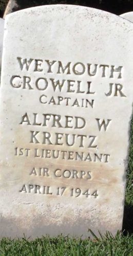 La tomba di Weymouth Crowell e Alfred Kreutz (www.findagrave.com)