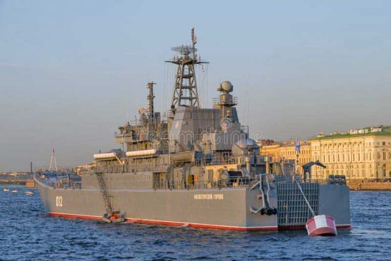 La nave da guerra russa Olenegorsky Gornyak