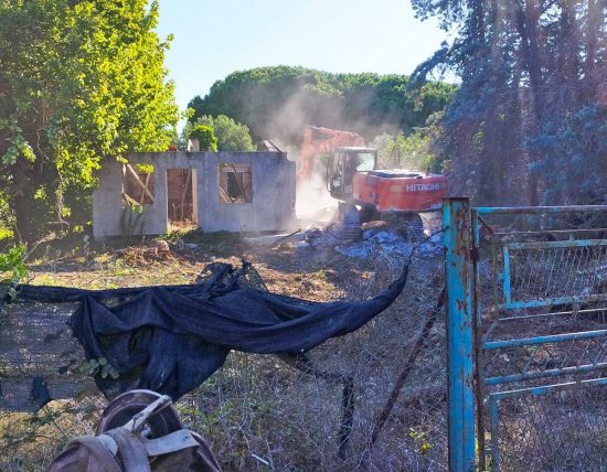 Tarquinia - Operazioni di demolizione a San Giorgio