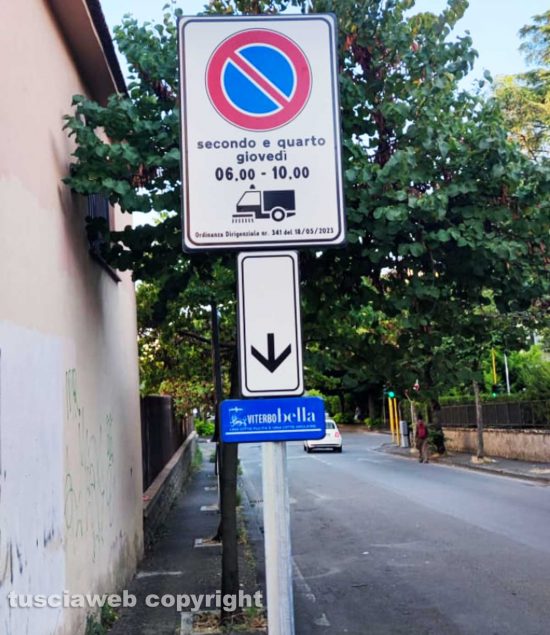 Viterbo - Nuovo divieto di sosta all'Ellera