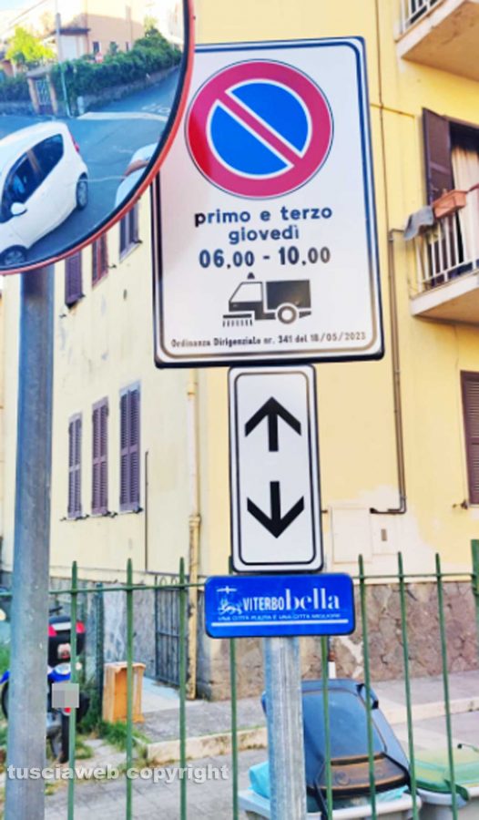 Viterbo - Nuovo divieto di sosta all'Ellera