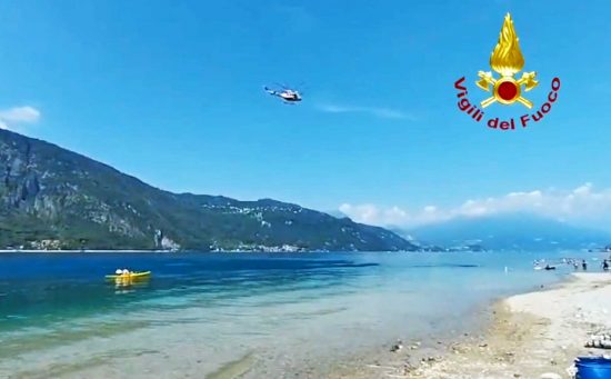 Mandello del Lario - Le operazioni dei vigili del fuoco