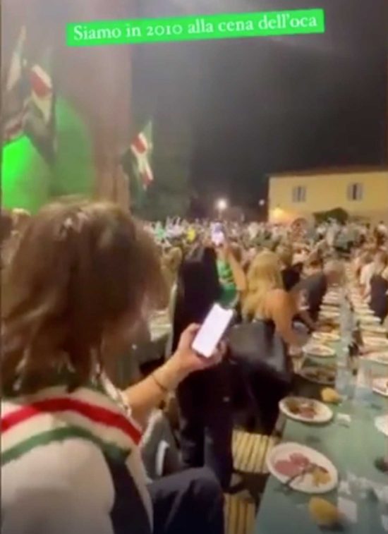 Siena - Palio - Gianna Nannini in festa alla cena dell'Oca