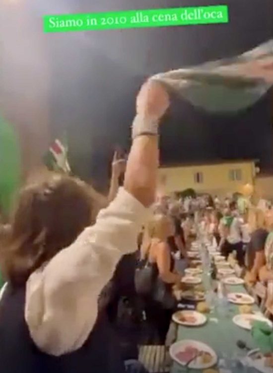 Siena - Palio - Gianna Nannini in festa alla cena dell'Oca