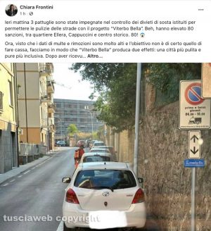 Viterbo bella - Il post della sindaca Chiara Frontini
