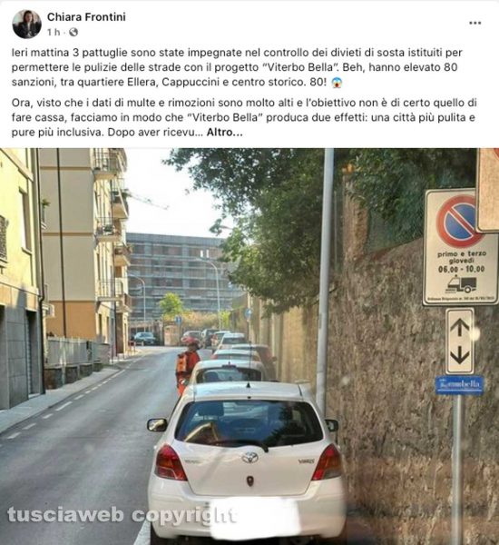 Viterbo bella - Il post della sindaca Chiara Frontini