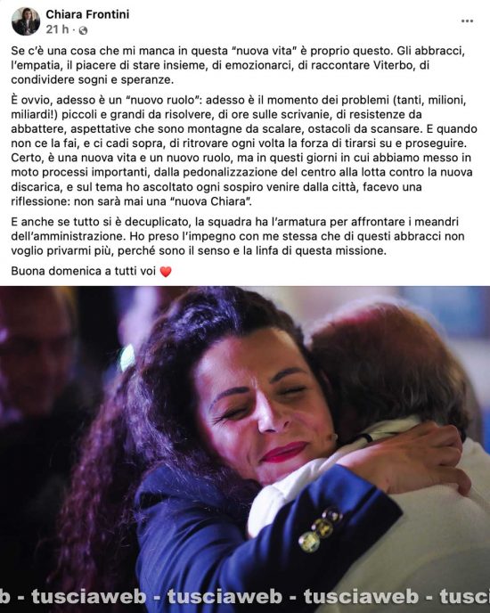Lo straziante post della sindaca Chiara Frontini