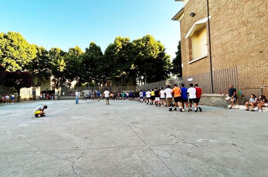 Viterbo - Le prove dei minifacchini del Pilastro in vista del trasporto 2023